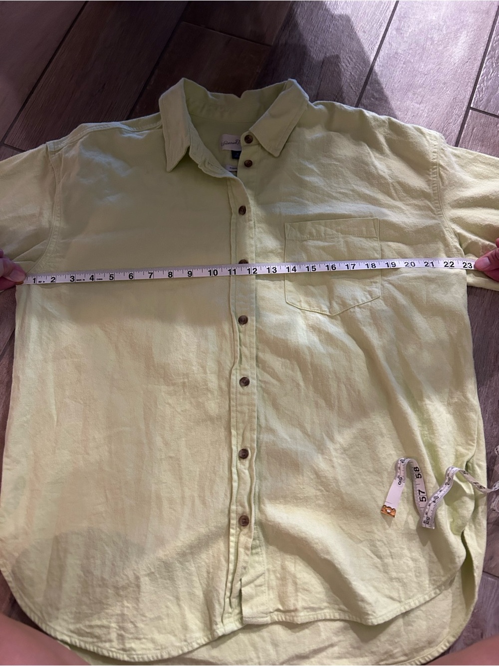 Universal Thread Lime Green Button-Down Shirt - Picture 6 of 7